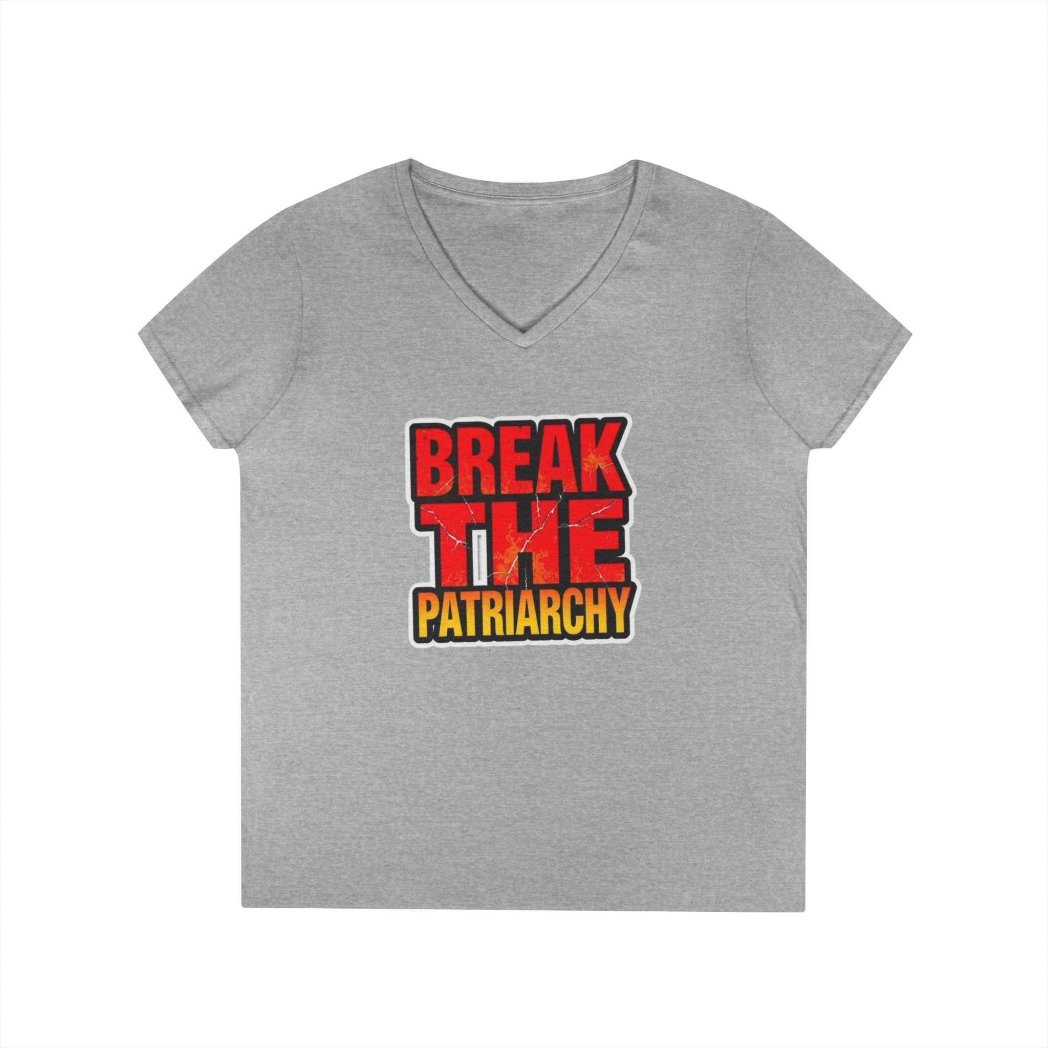 Women's Empowerment V-Neck T-Shirt - Break The Patriarchy