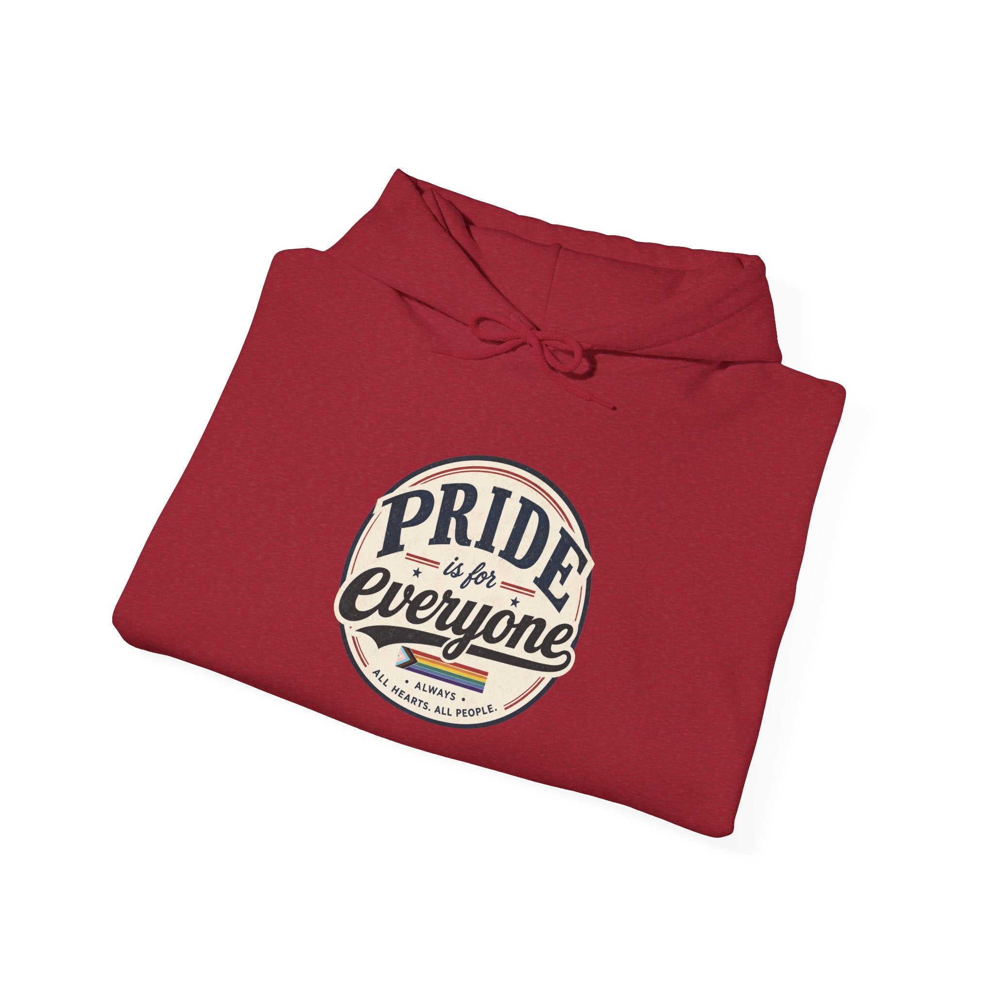 Pride Is For Everyone Pullover Hoodie — Vintage Graphic Inclusivity Sweatshirt
