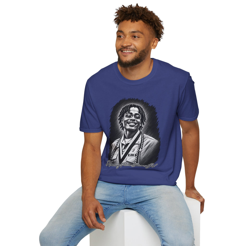 Smiling Portrait Front - In Memory of Pierre Damas Bel T-Shirt