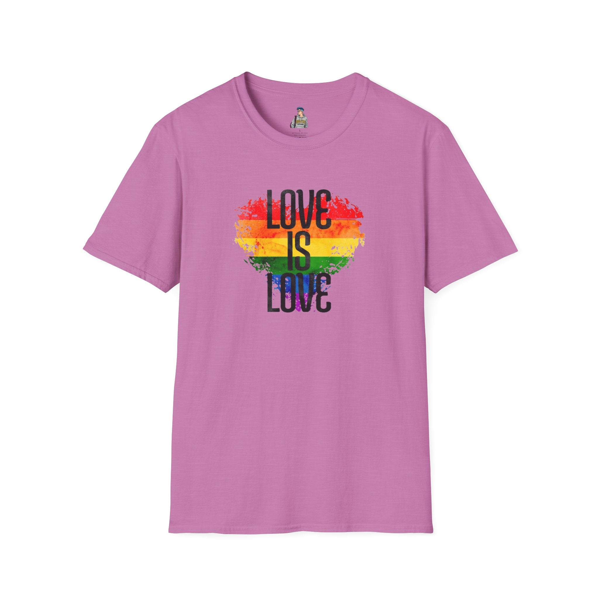 Pride Love Is Love Unisex Softstyle T-Shirt - EqualiTees.Me