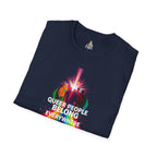 Queer Pride Unisex Softstyle T-Shirt - "Queer People Belong Everywhere"