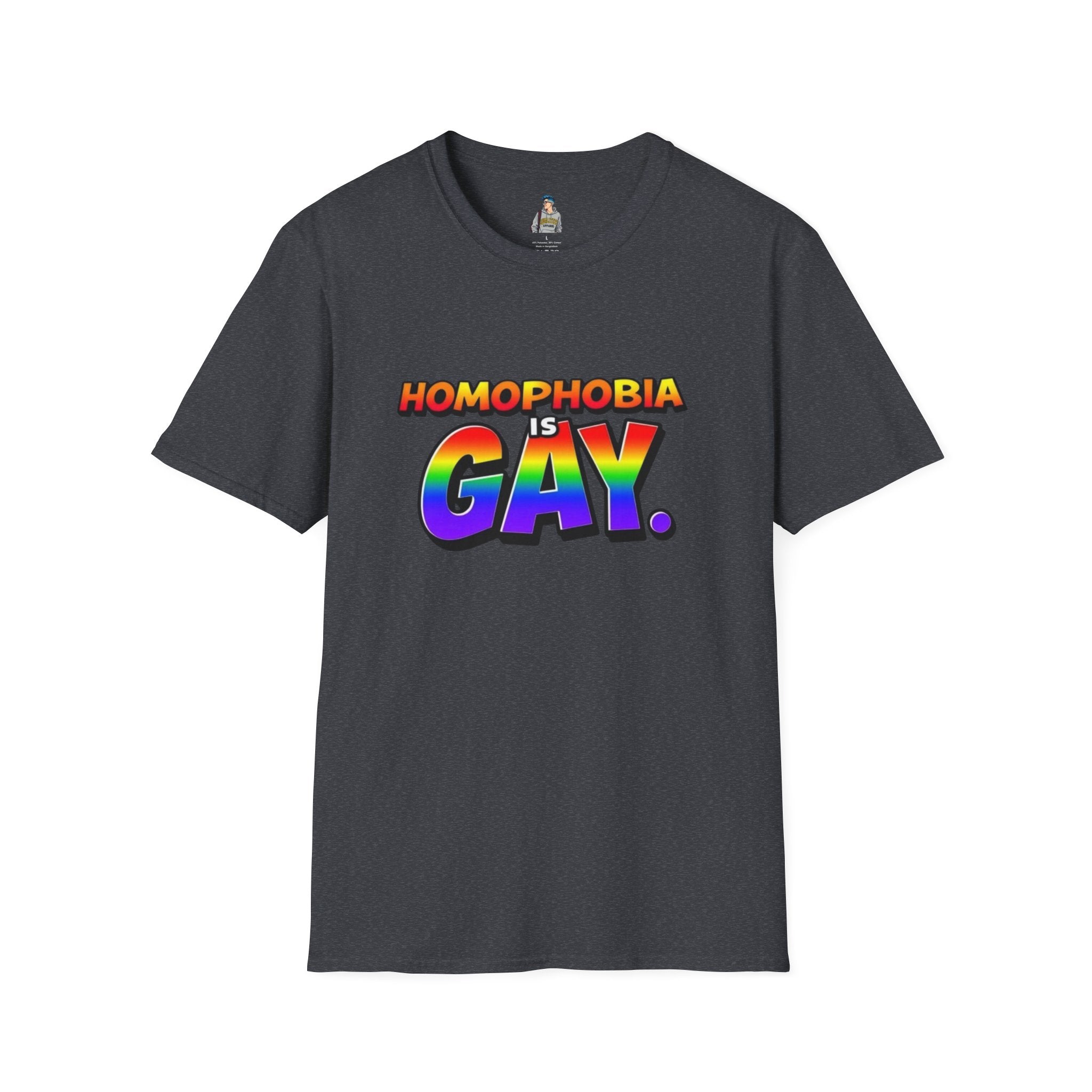 Pride T-Shirt, Homophobia Is Gay Unisex Softstyle Shirt