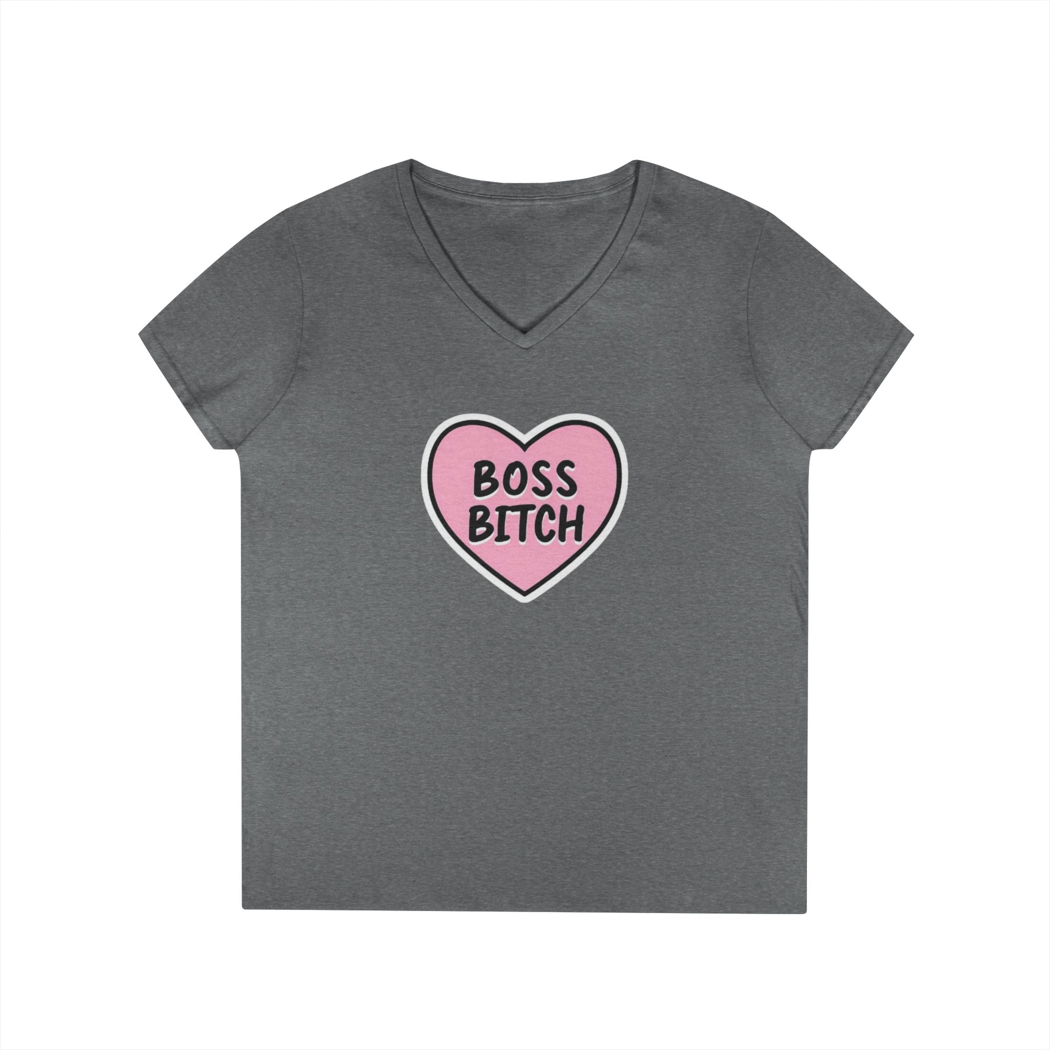 Boss Bitch Ladies' V-Neck T-Shirt | Empowering Casual Wear