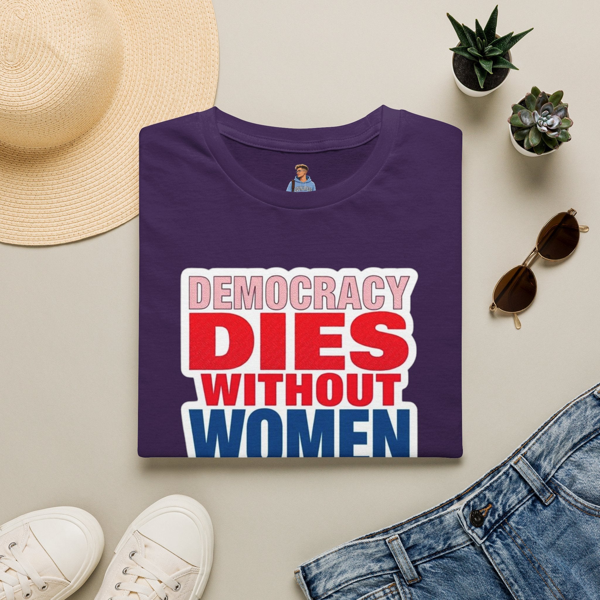 Democracy Dies Without Women Unisex Softstyle T-Shirt