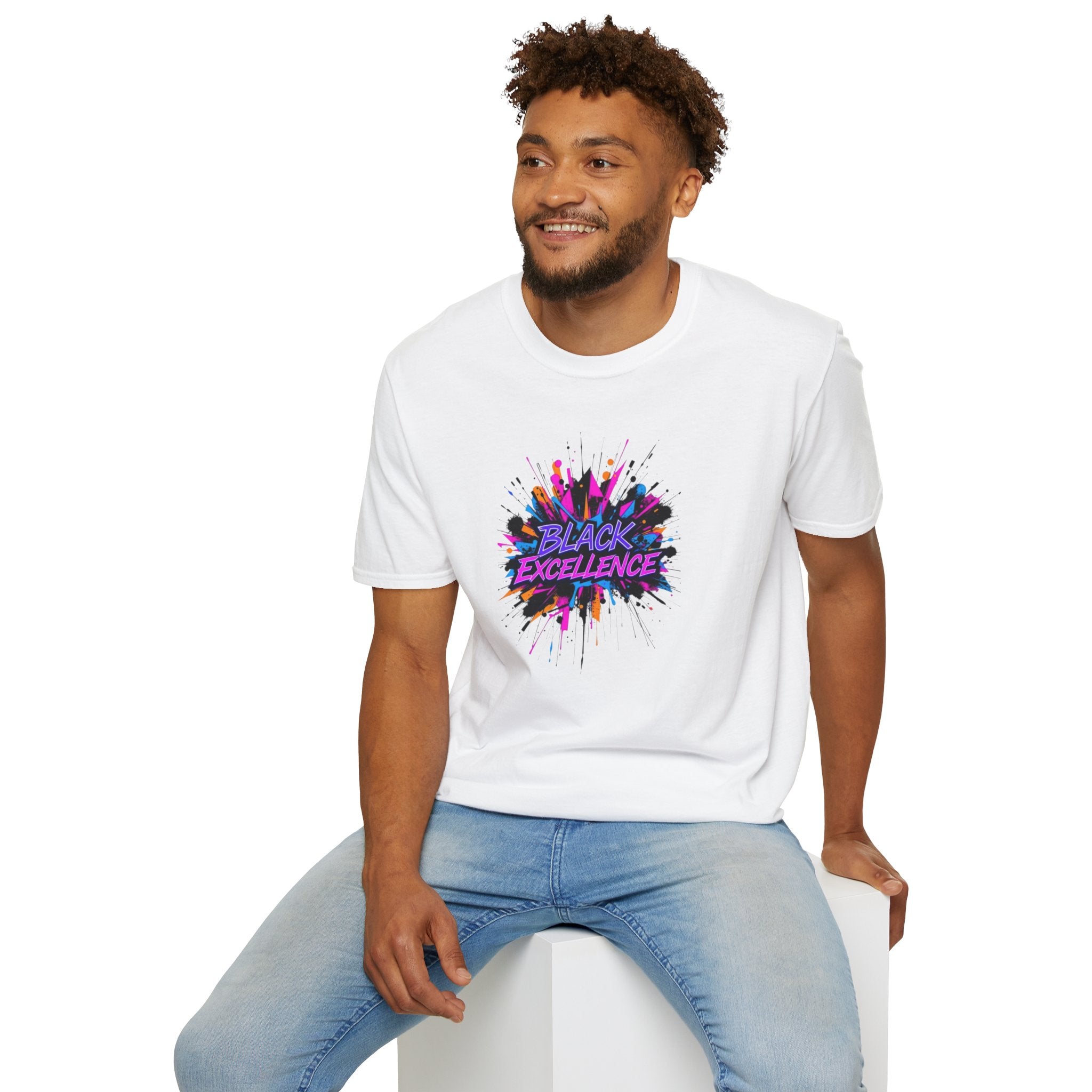 Unisex Softstyle T-Shirt - Black Excellence Graphic Tee