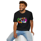 WTF Color Splash T-Shirt — Bold Rainbow Graphic Tee