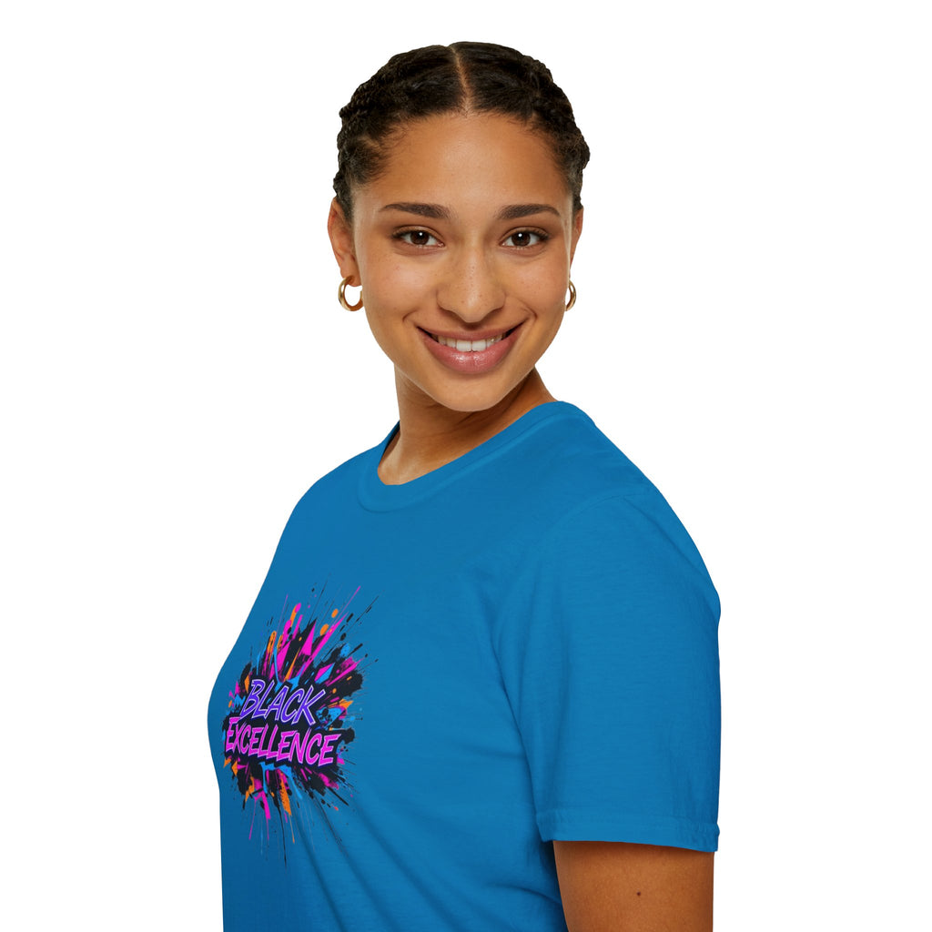 Unisex Softstyle T-Shirt - Black Excellence Graphic Tee