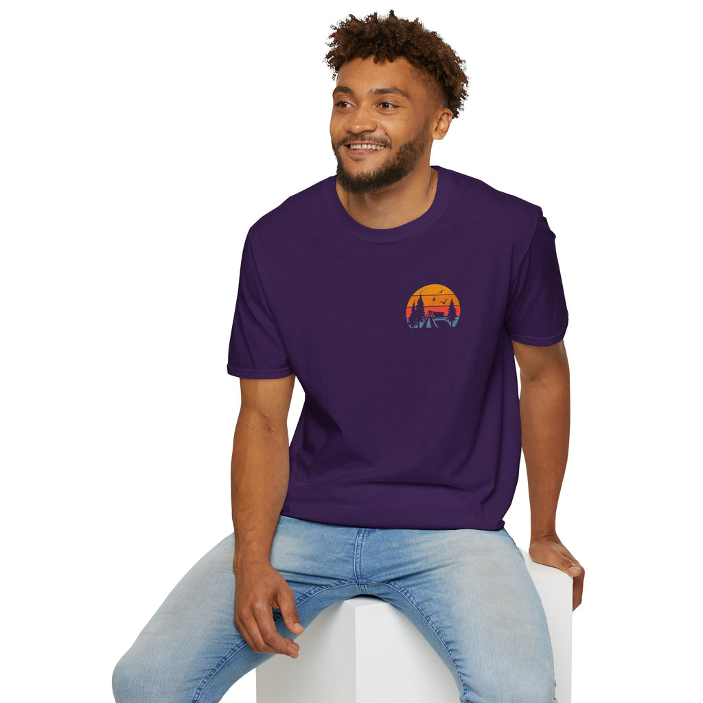 Unisex Softstyle T-Shirt - 'I'd Rather Be Camping' Adventure Tee