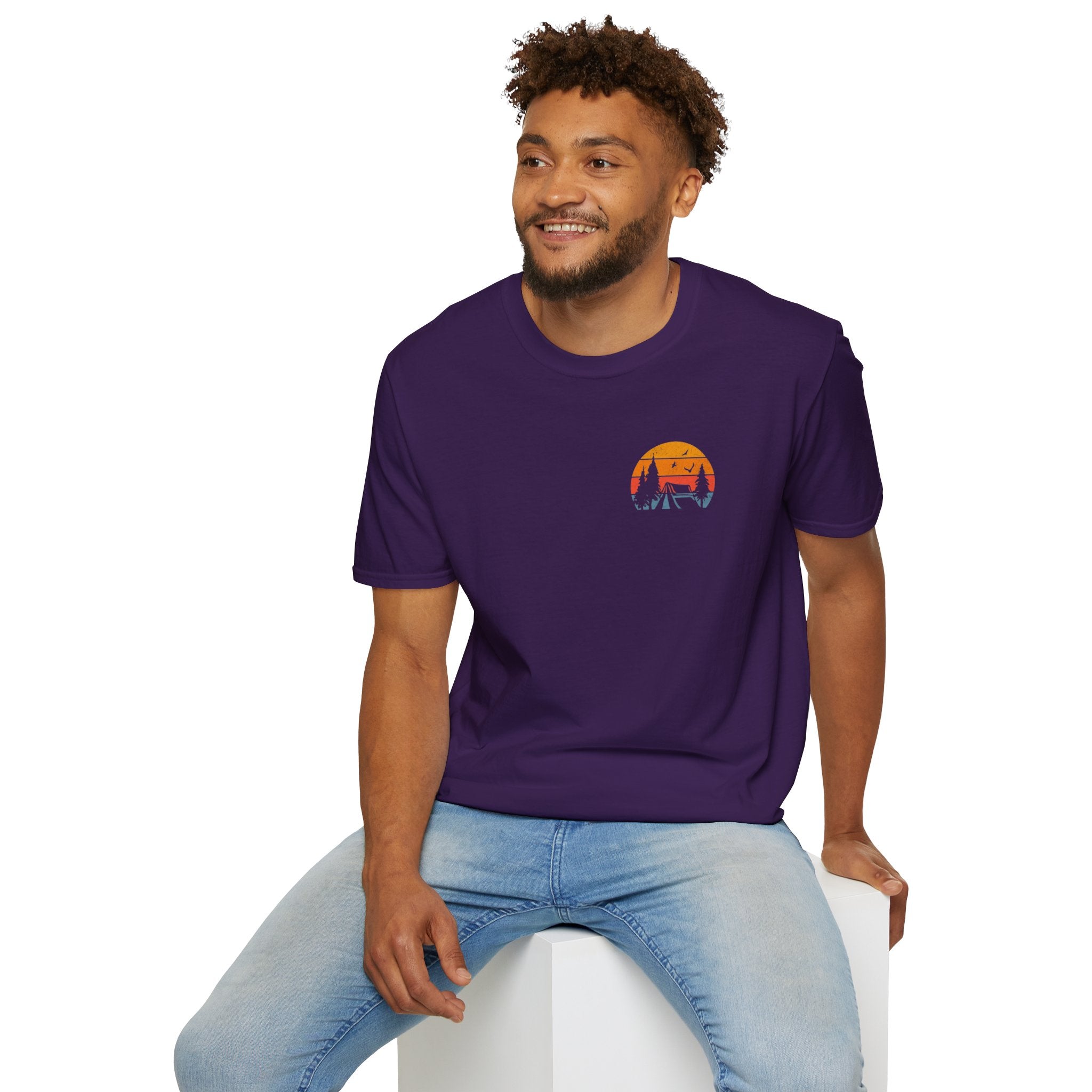 Unisex Softstyle T-Shirt - 'I'd Rather Be Camping' Adventure Tee