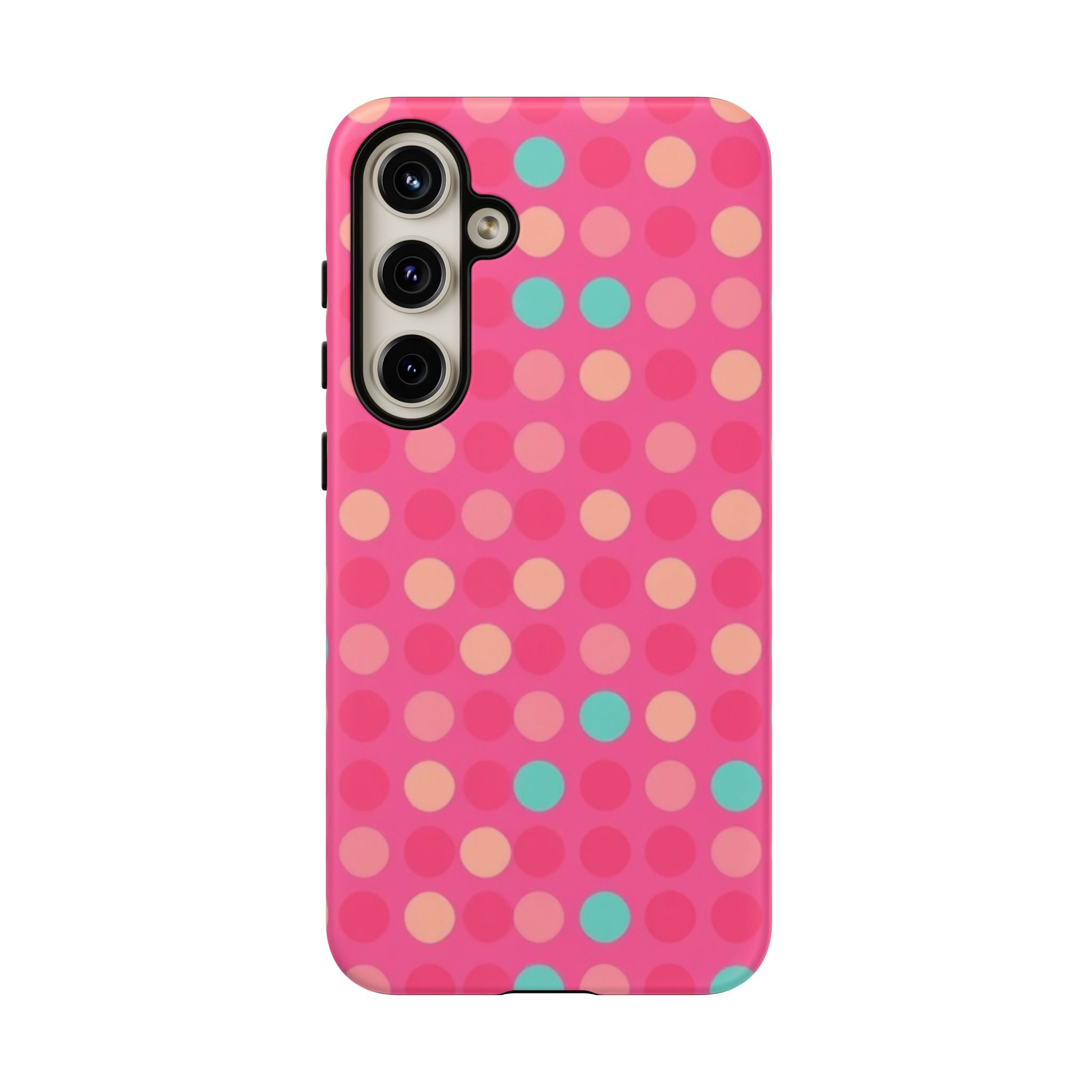 Android OR iPhone Protective Cases - Retro Polka Dots Pattern Tough Case