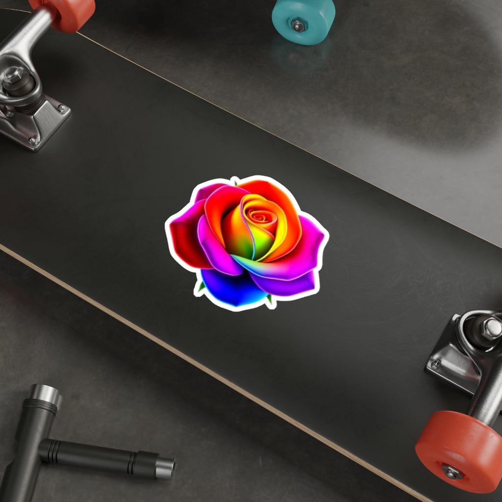 Die-Cut Stickers - Rose - Rainbow Colors