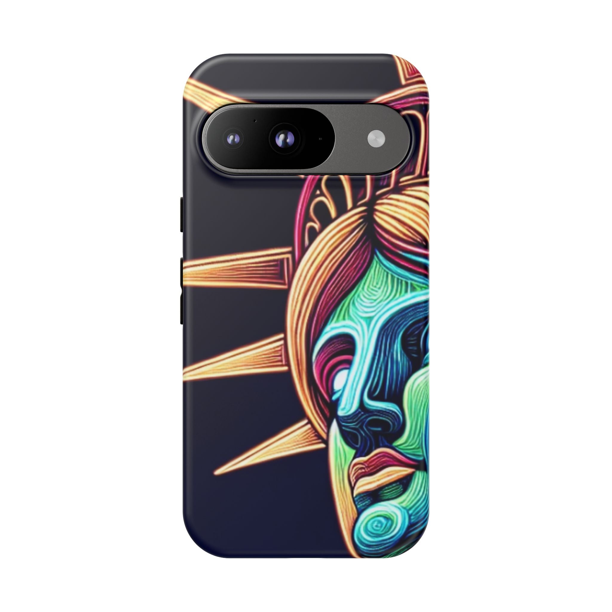 Statue of Liberty Neon Glowing Art Tough Case for Android & iPhone