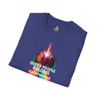 Queer Pride Unisex Softstyle T-Shirt - "Queer People Belong Everywhere"