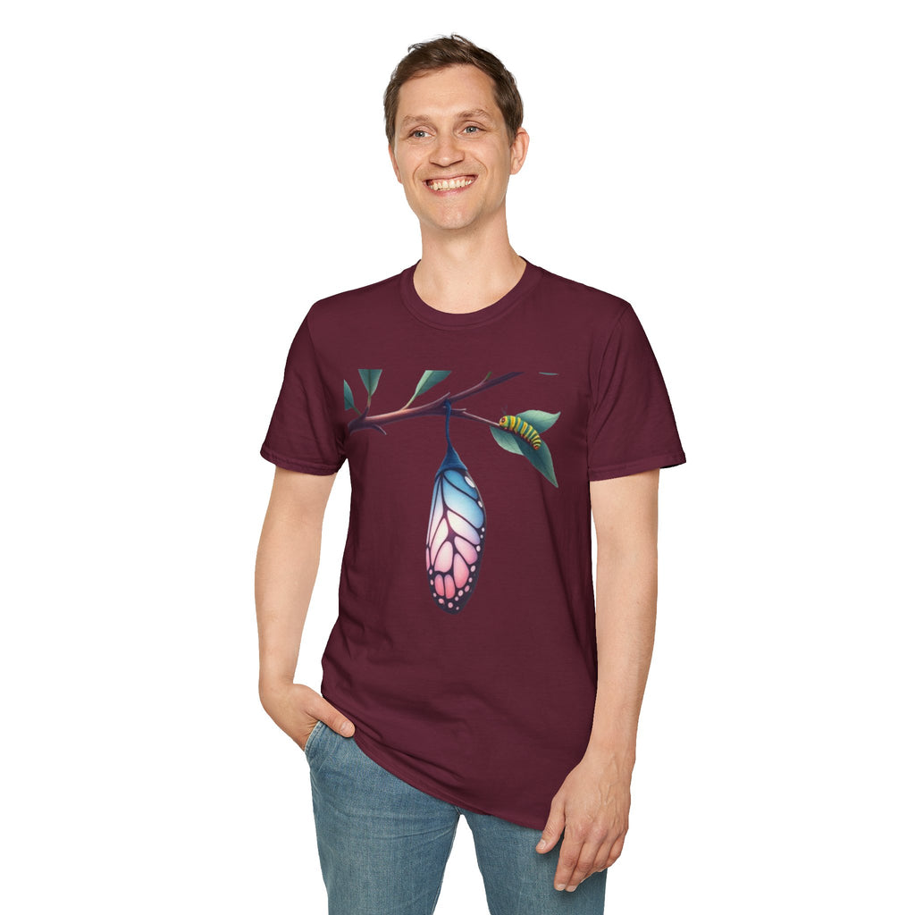 Trans Caterpillar to Butterfly Graphic T-Shirt
