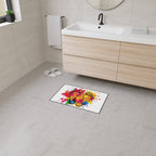 Vibrant Rainbow Footprints Heavy Duty Floor Mat - Artistic Home Decor