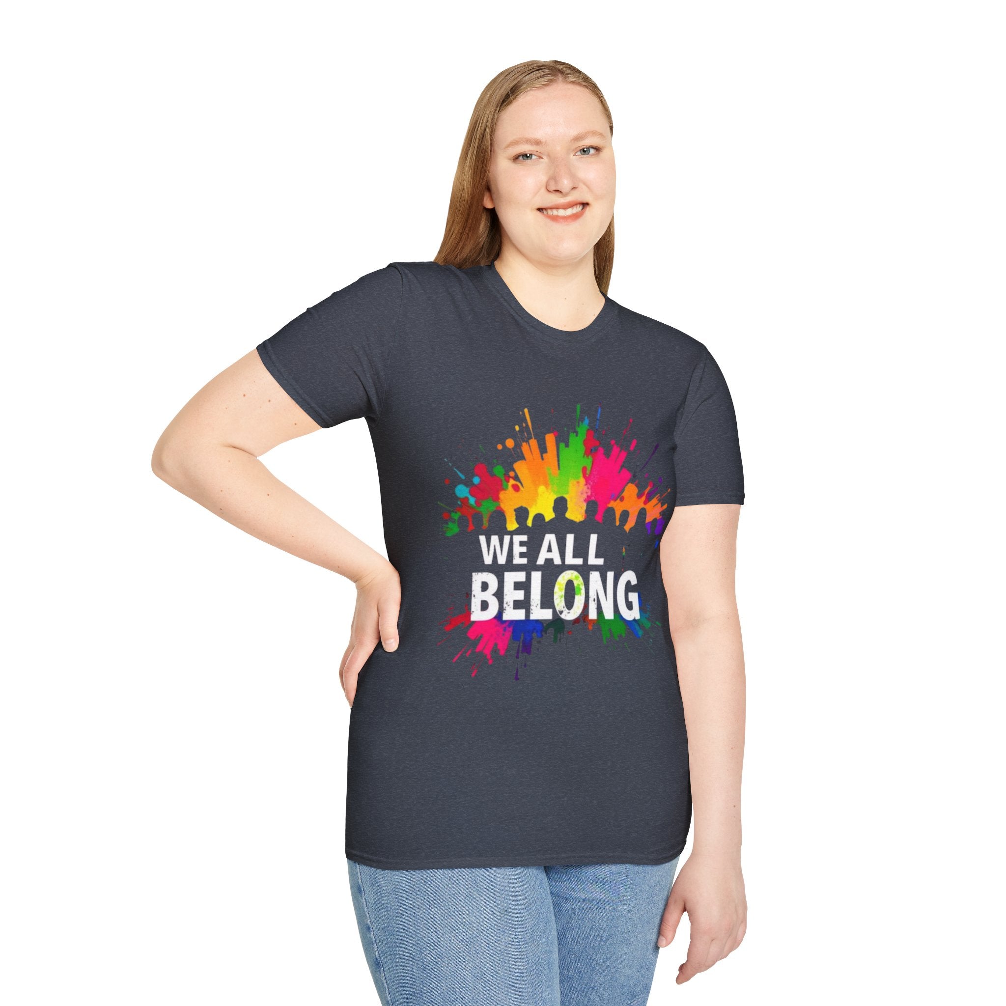 Unisex Softstyle T-Shirt - 'We All Belong"