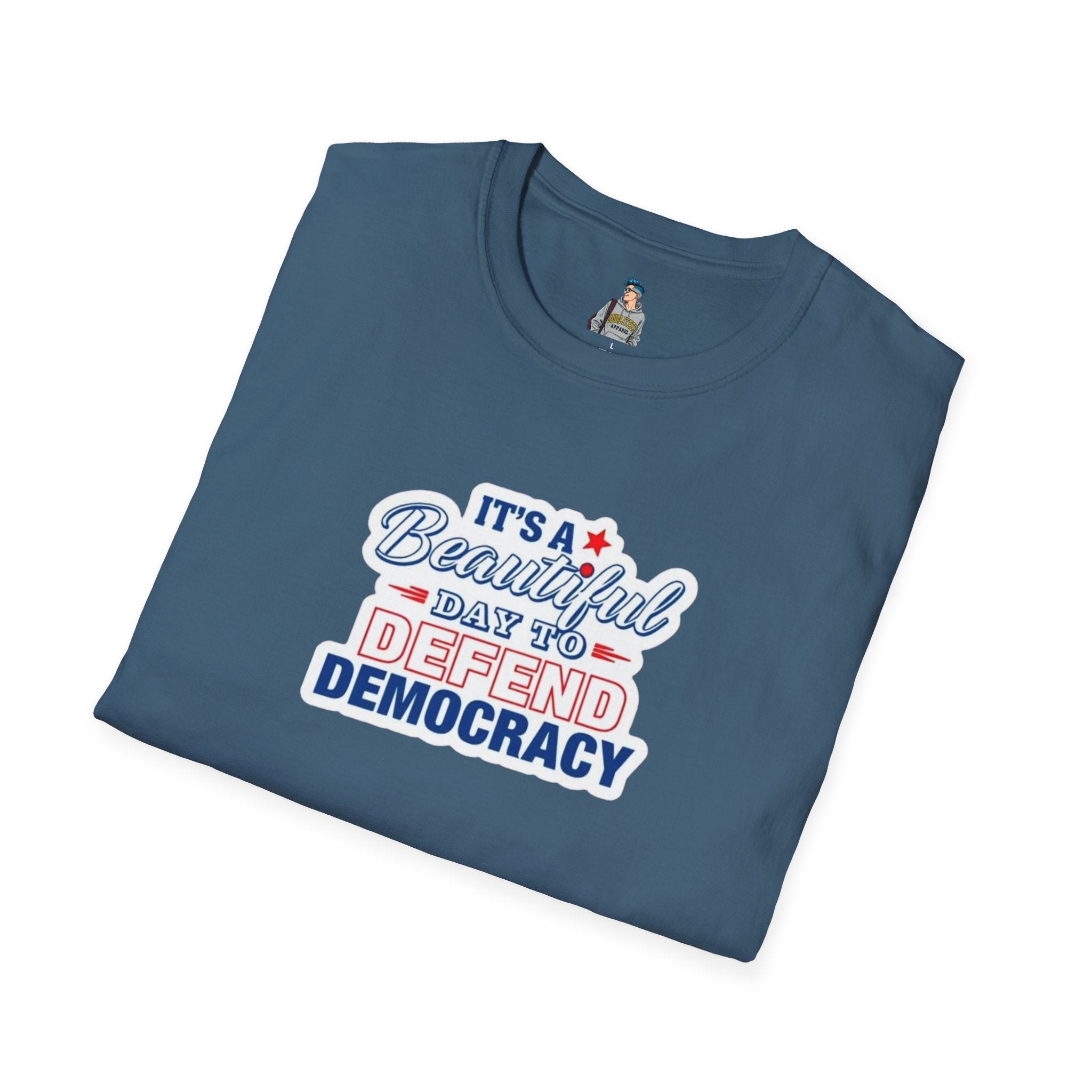 Defend Democracy Unisex Softstyle T-Shirt - Perfect for Activism and Everyday Wear