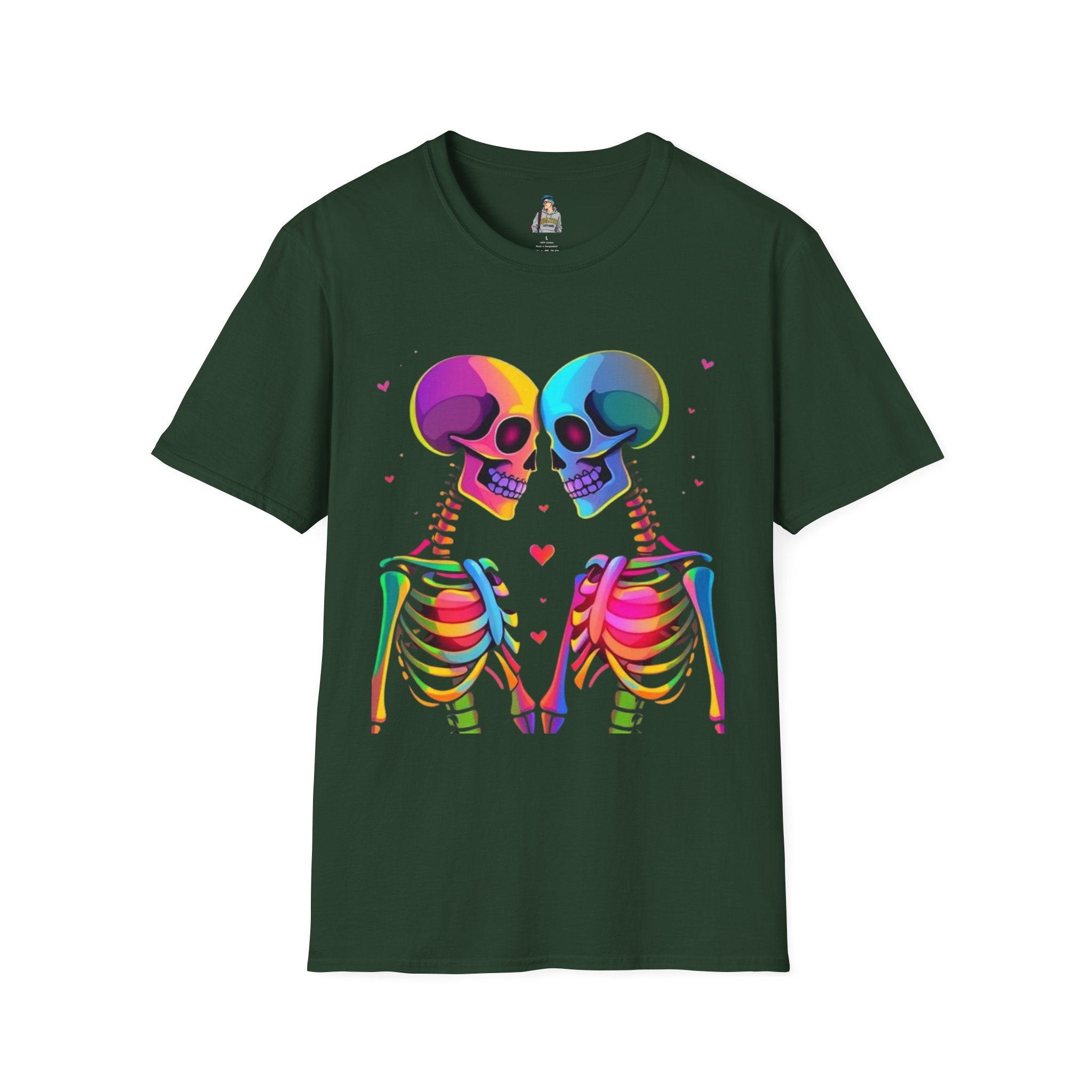 Rainbow Skeleton Love is Deeper Than Skin T-Shirt | Unisex Casual Tee