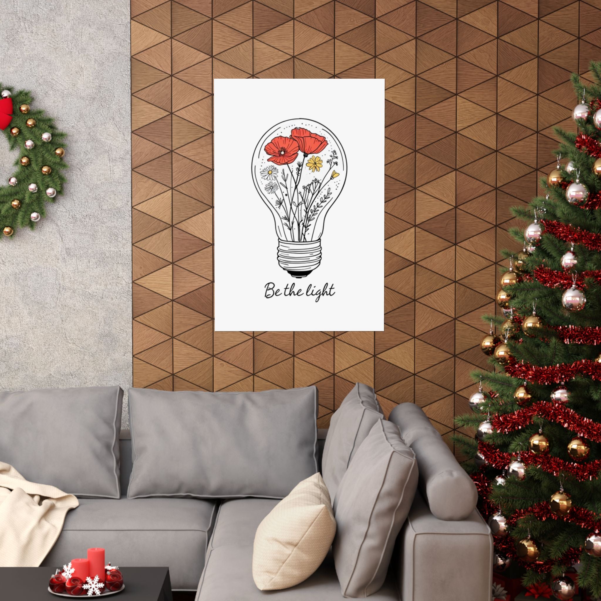 Inspirational Matte Vertical Poster - 'Be the Light'
