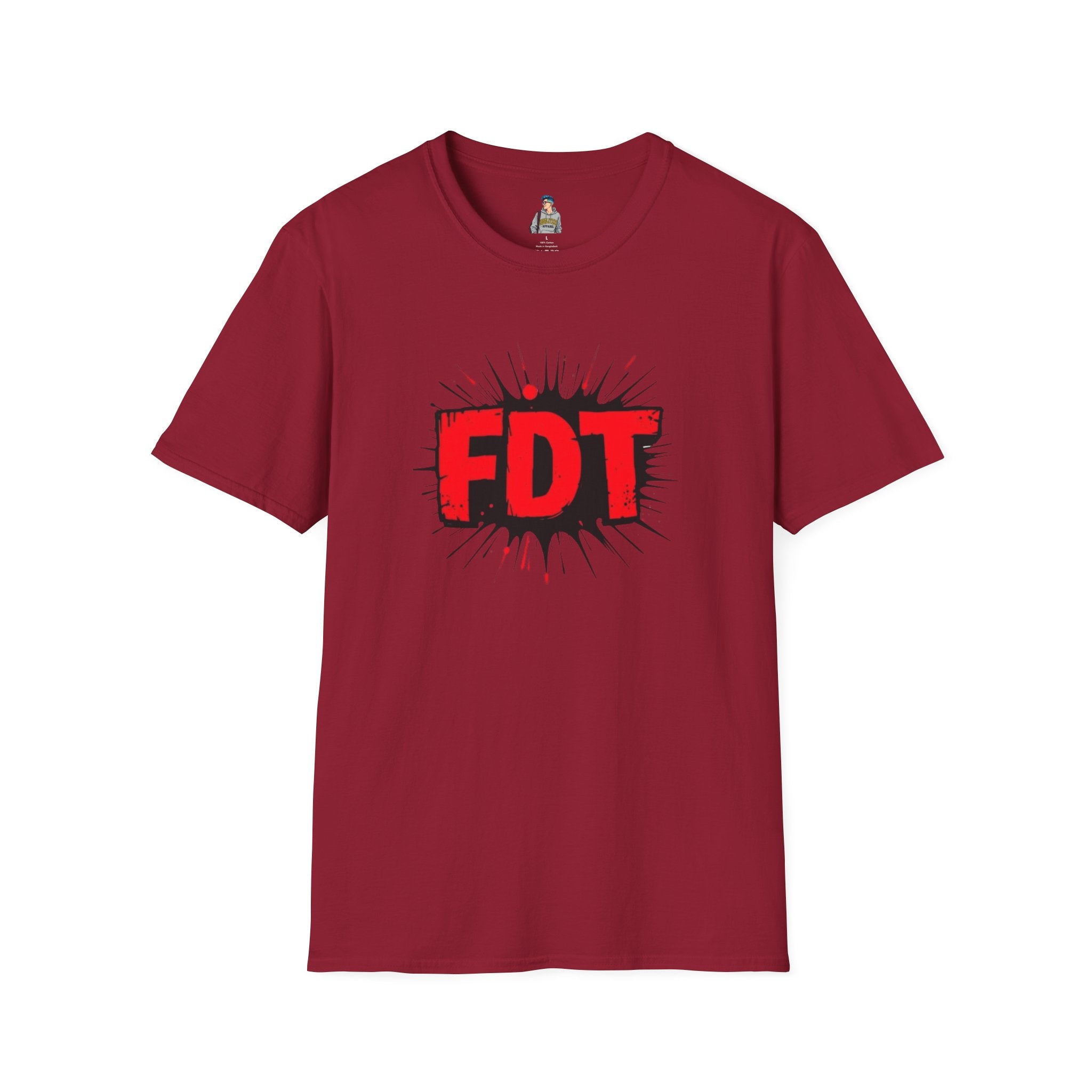 Unisex Softstyle T-Shirt with 'FDT' Graphic - Casual Streetwear for Everyday Style