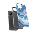 Blue & Pink Swirl Tough Case for iPhone