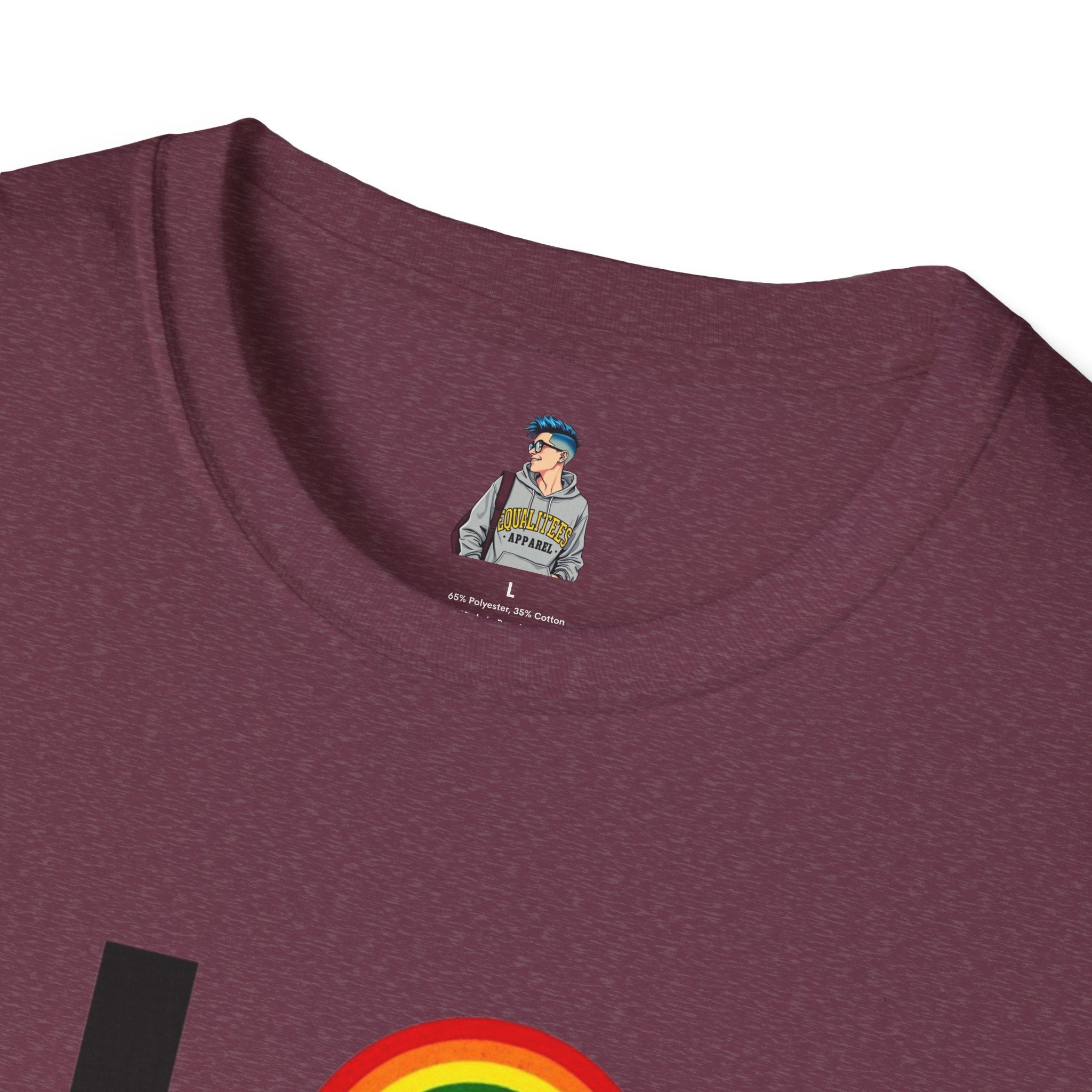 Vibrant LOVE Design for Pride Unisex Softstyle T-Shirt