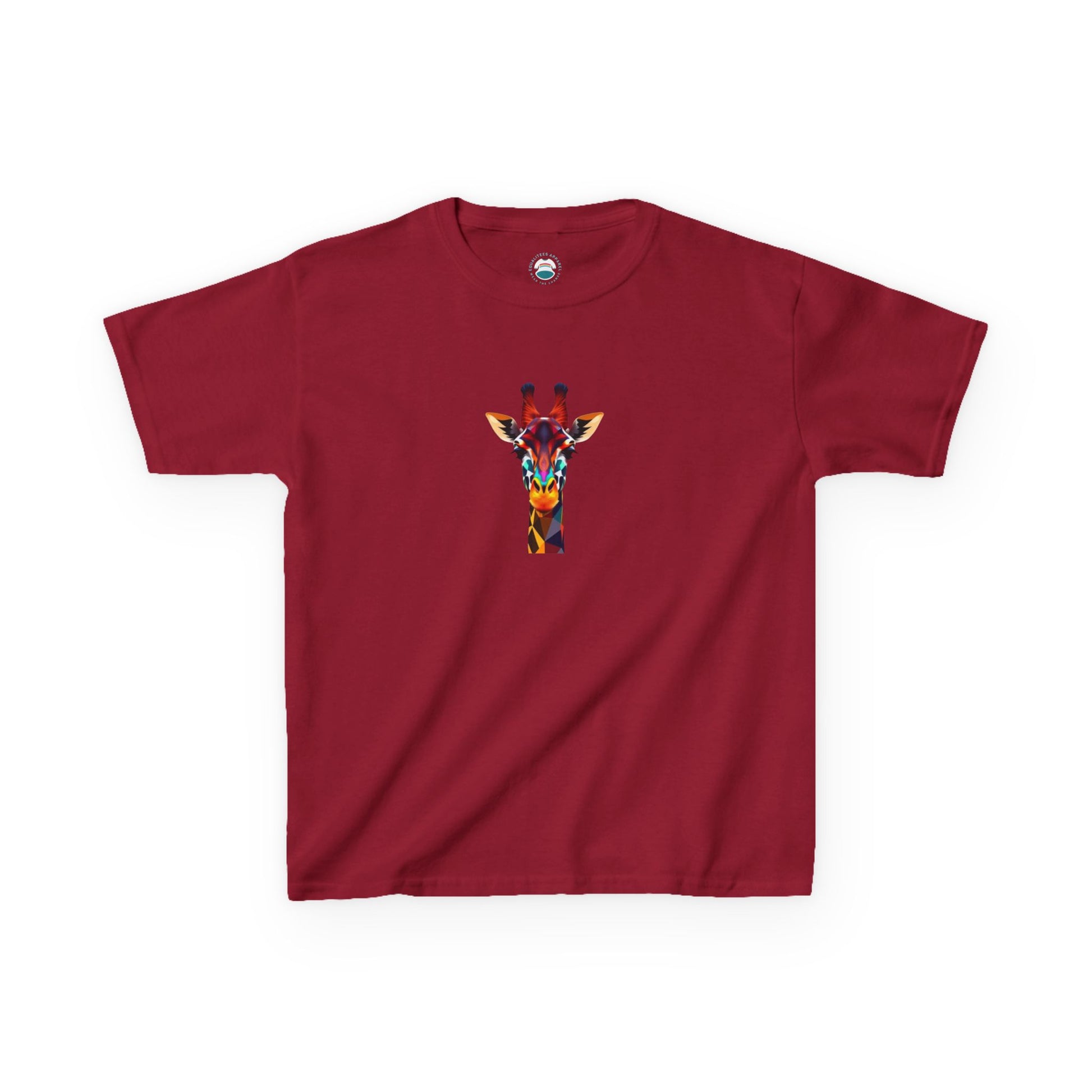 Colorful Fractal Giraffe Kids Heavy Cotton™ Tee