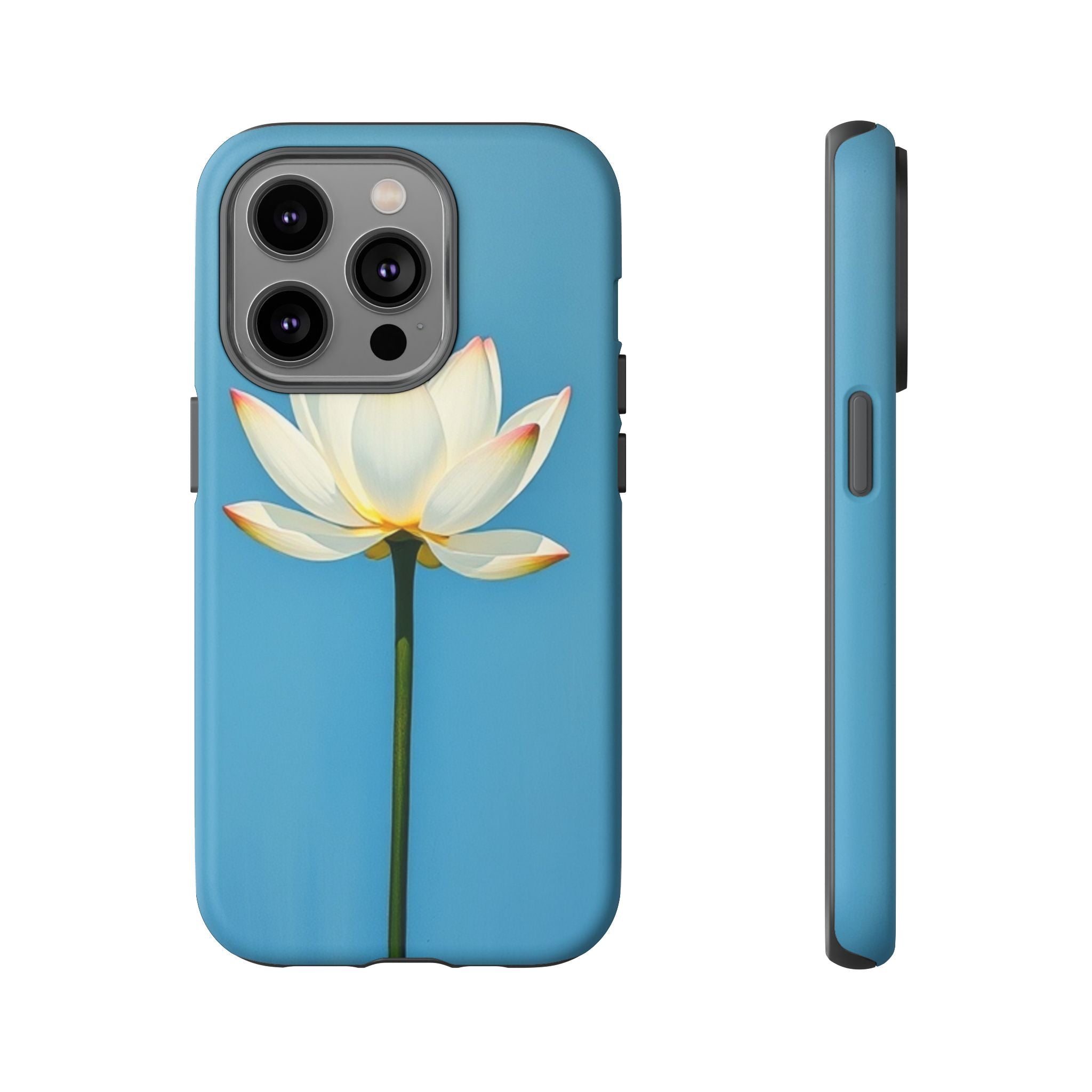 Open White Peace Lily Design Tough Case For Android & iPhone