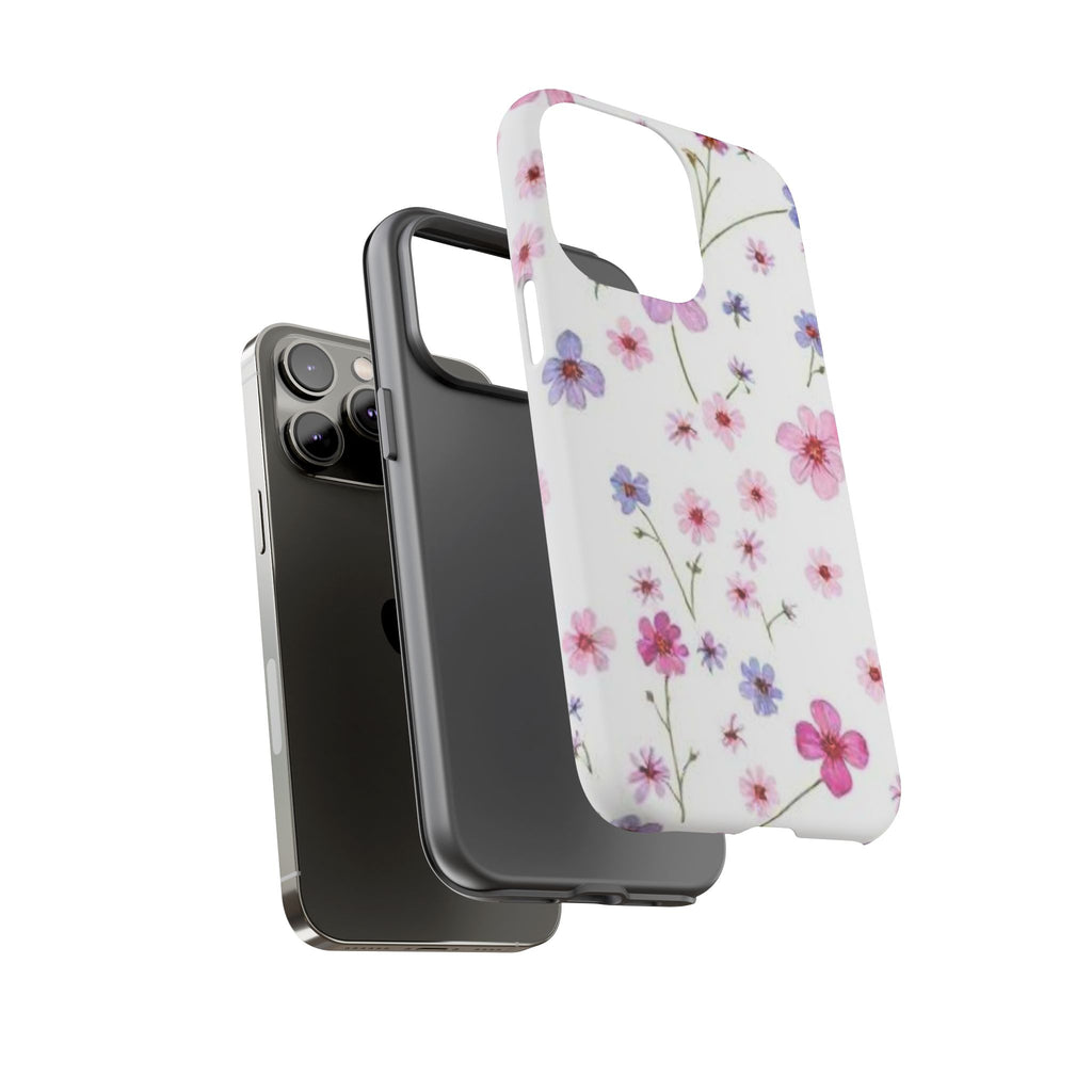 Floral Pink Wildflower Tough Phone Case for iPhone