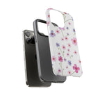 Floral Pink Wildflower Tough Phone Case for iPhone