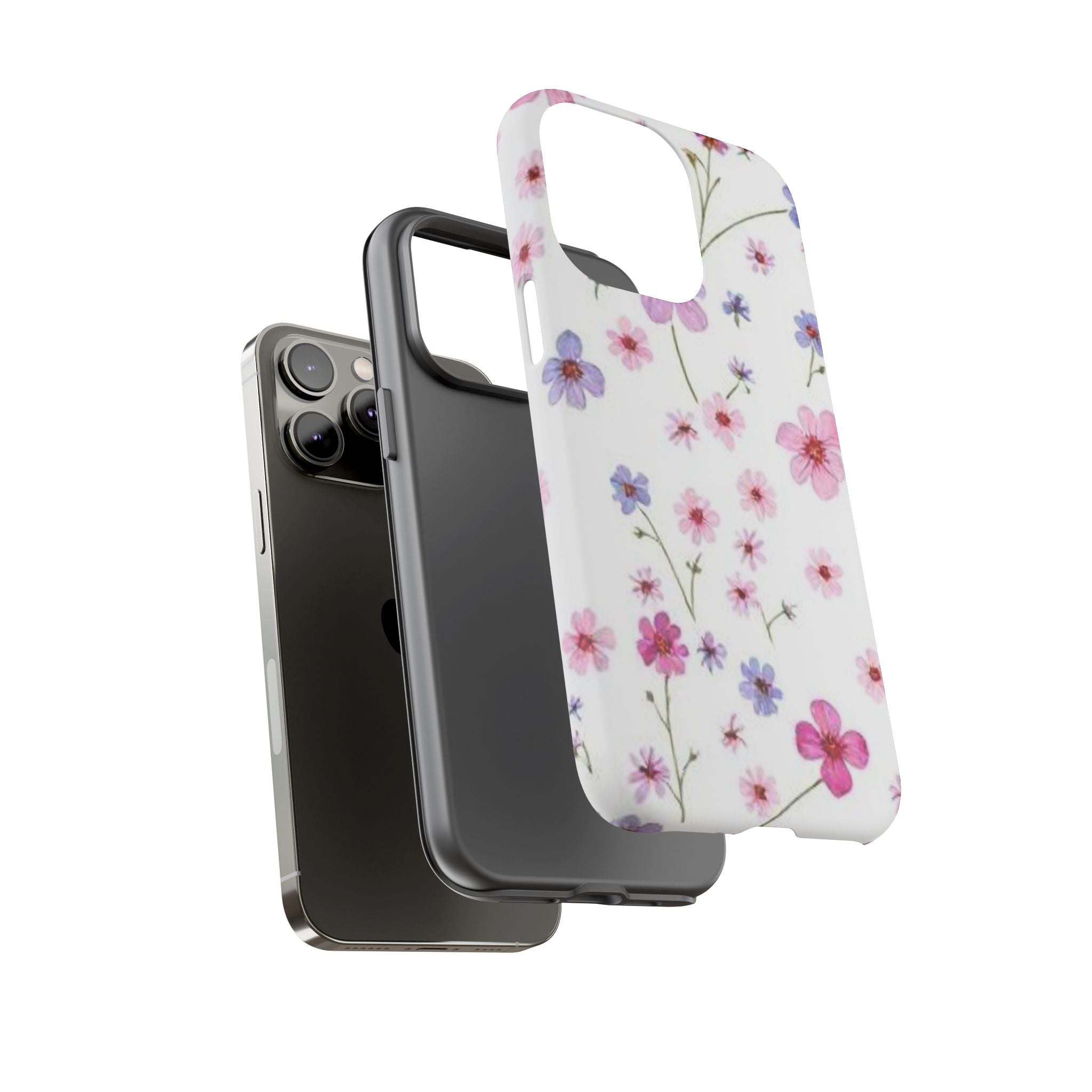 Floral Pink Wildflower Tough Phone Case for iPhone
