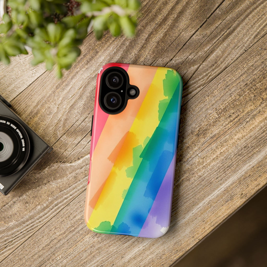 Rainbow Watercolor Art Tough Cases For Android & iPhone