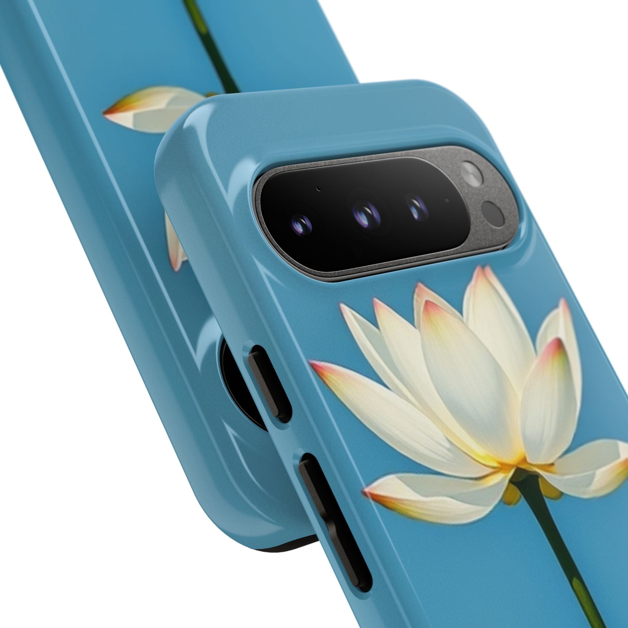Open White Peace Lily Design Tough Case For Android & iPhone