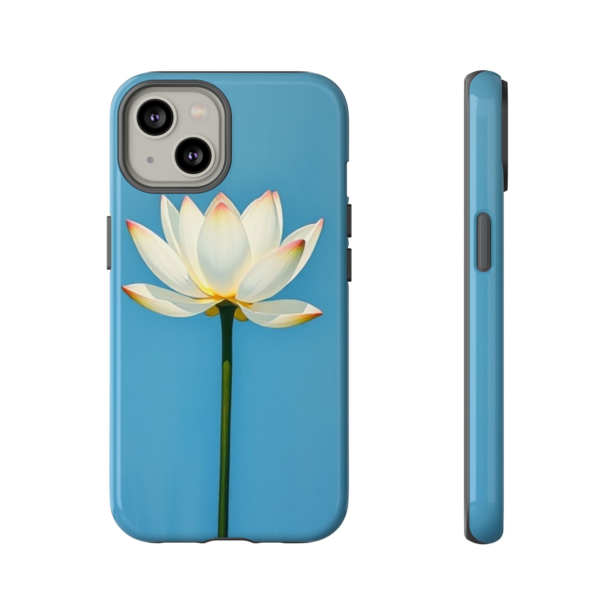 Open White Peace Lily Design Tough Case For Android & iPhone