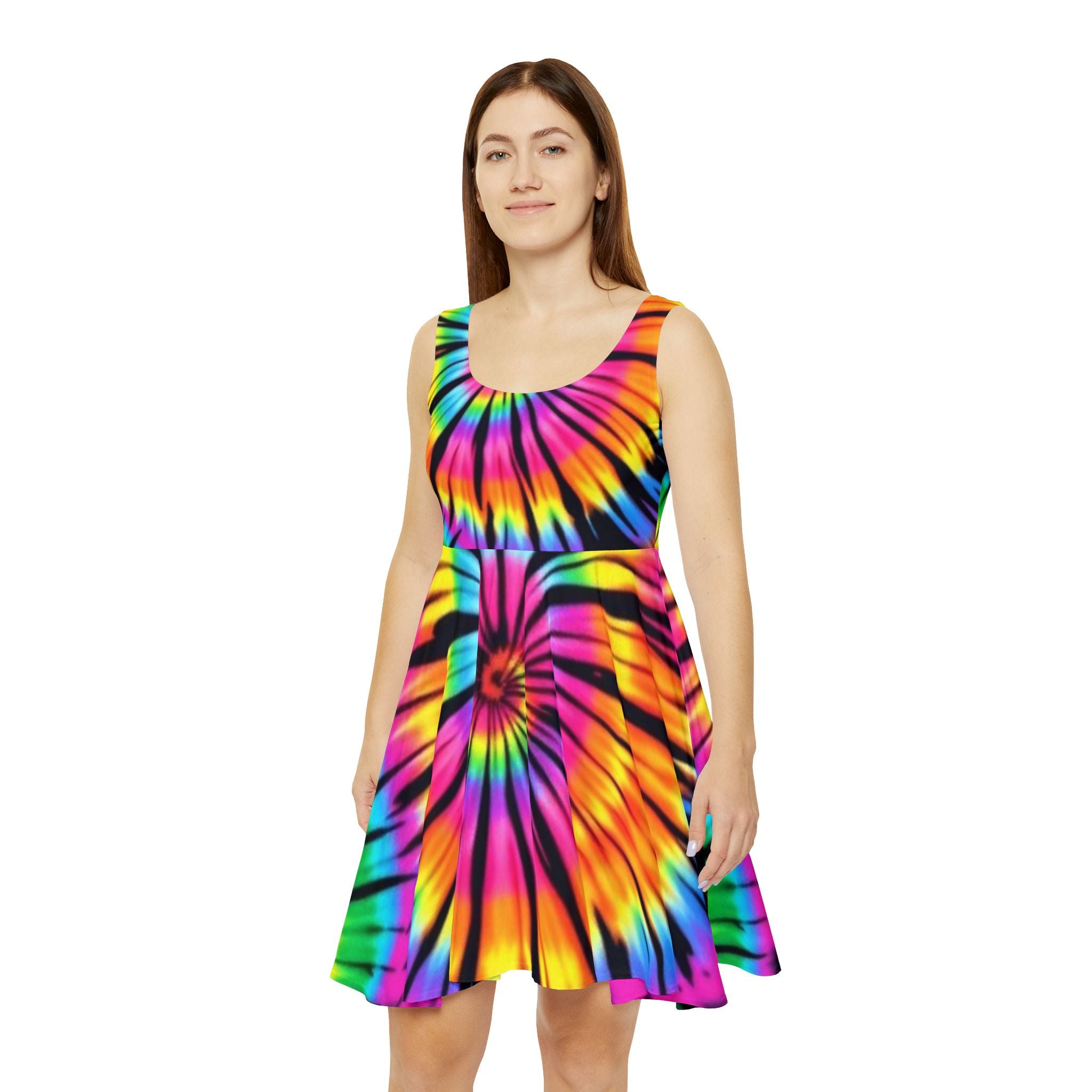 Tie-Dye Skater Dress - Perfect for Summer Outings & Festivals