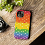 Rainbow Polka Dot Tough Phone Case for iPhone