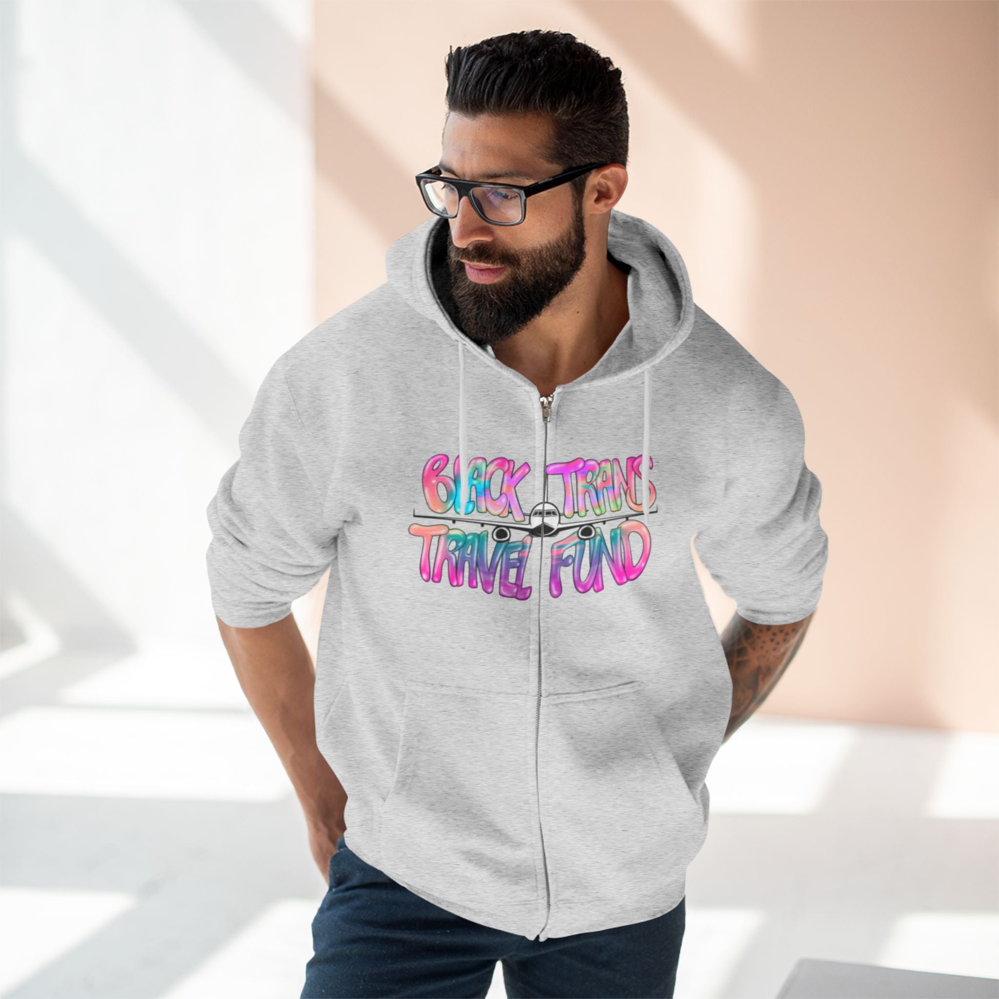 BTTF - Black Trans Travel Fund Unisex Zip-Up Hoodie