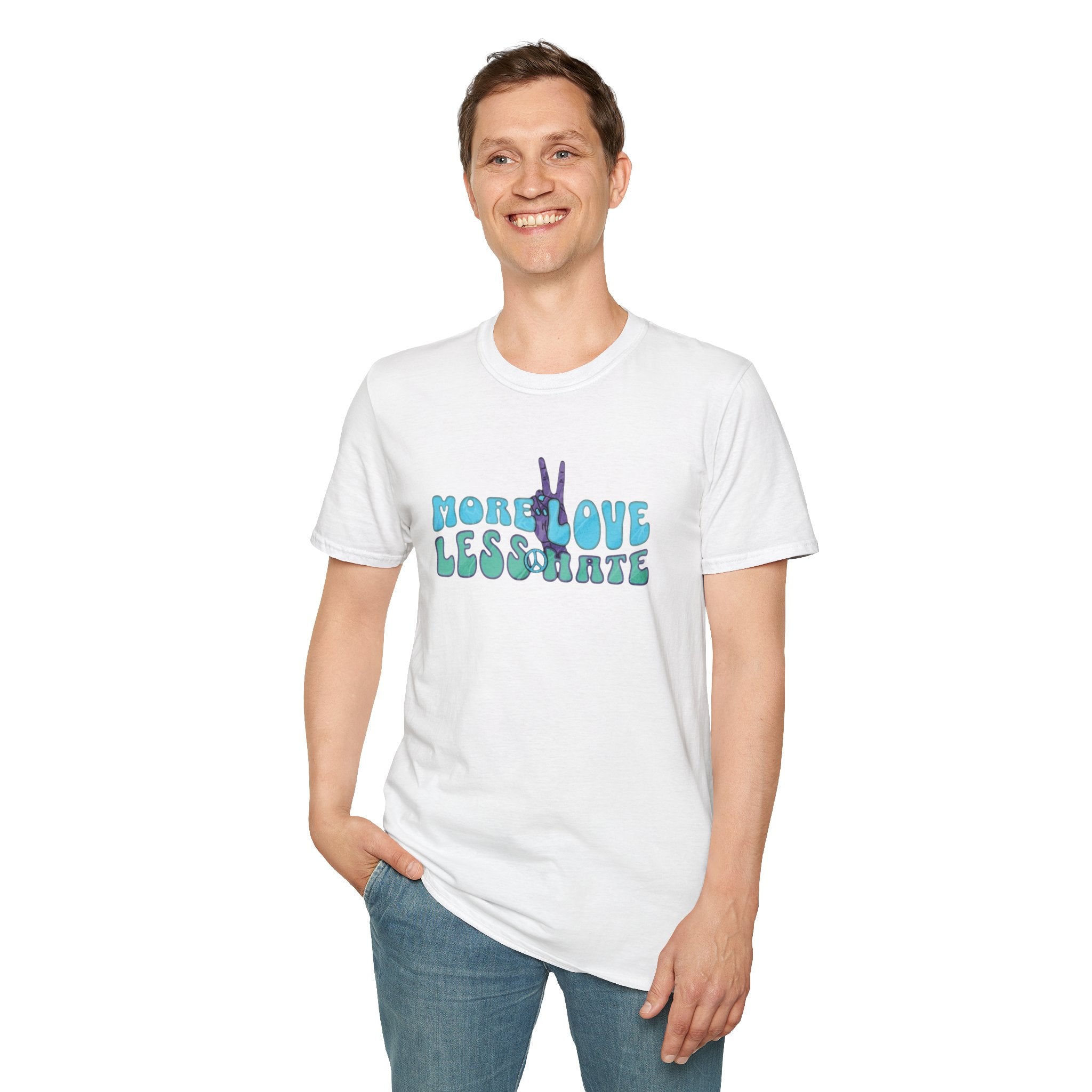 More Love Less Hate Unisex Softstyle T-Shirt