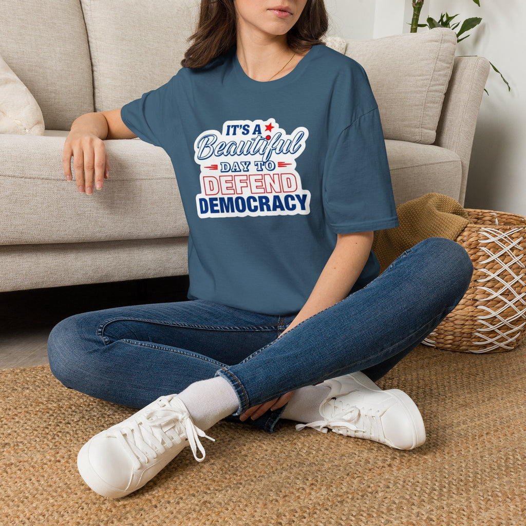 Defend Democracy Unisex Softstyle T-Shirt - Perfect for Activism and Everyday Wear