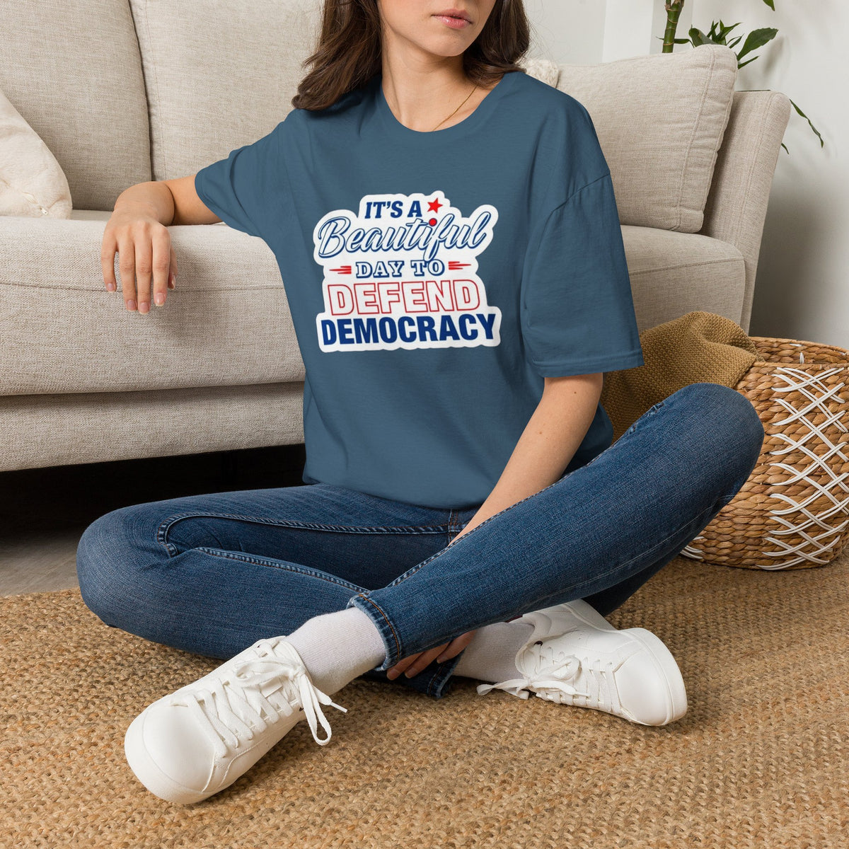 Defend Democracy Unisex Softstyle T-Shirt - Perfect for Activism and Everyday Wear
