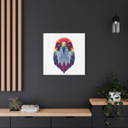 Vibrant Falcon Wall Art - Matte Stretched Canvas, Colorful Bird Decor