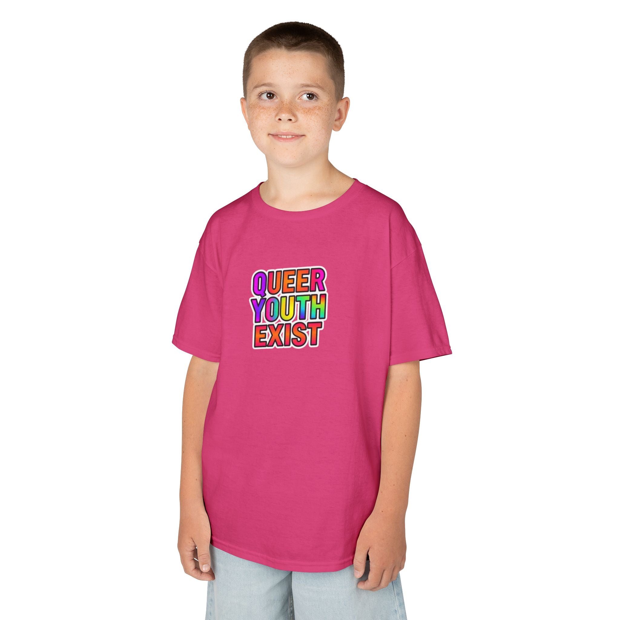 QUEER YOUTH EXIST Kids Heavy Cotton™ Tee - Pride Shirt for Children