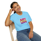 Just Love Unisex Softstyle T-Shirt | Perfect for Pride, Anniversaries, and Everyday Wear