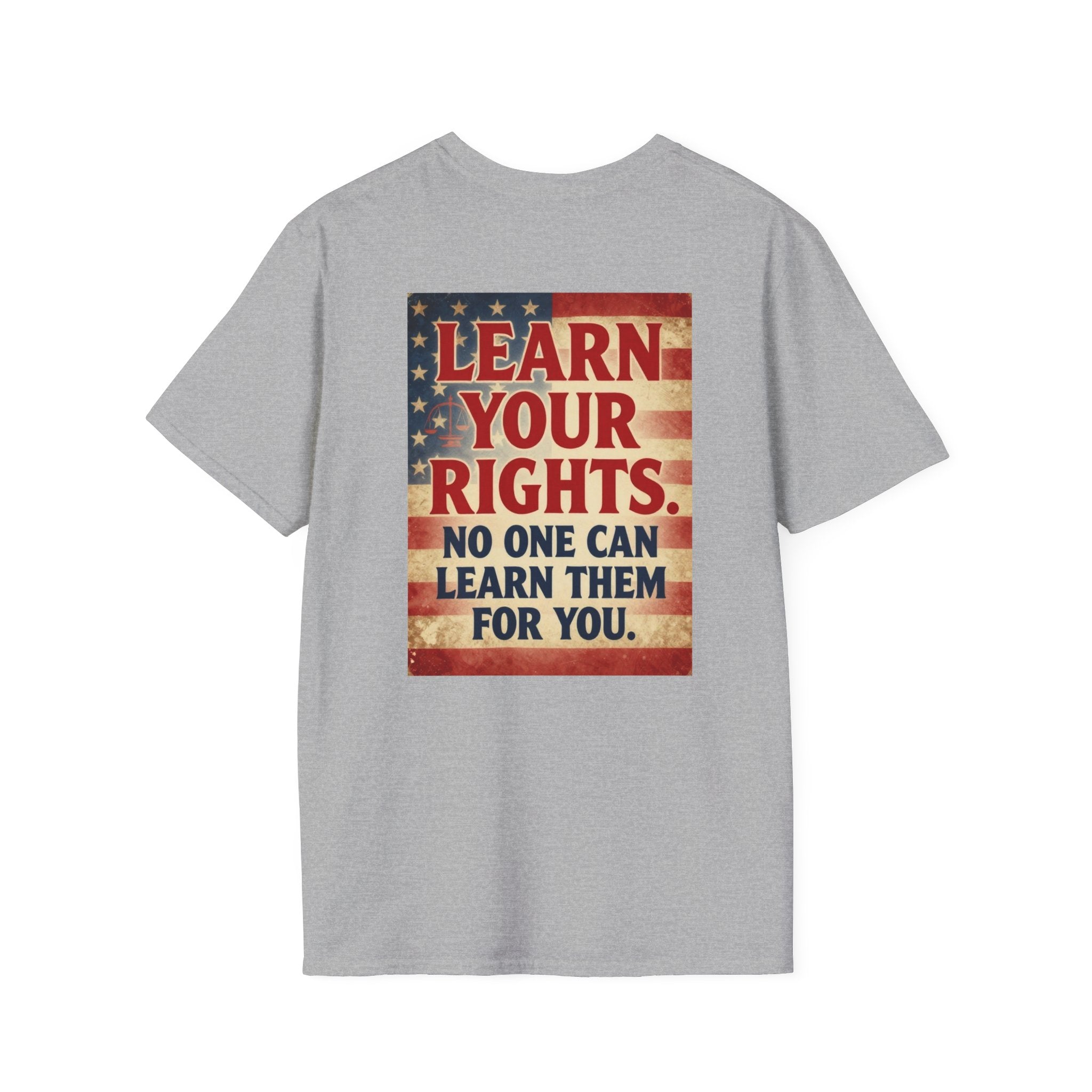Learn Your Rights T-Shirt — Patriotic American Flag Graphic Tee