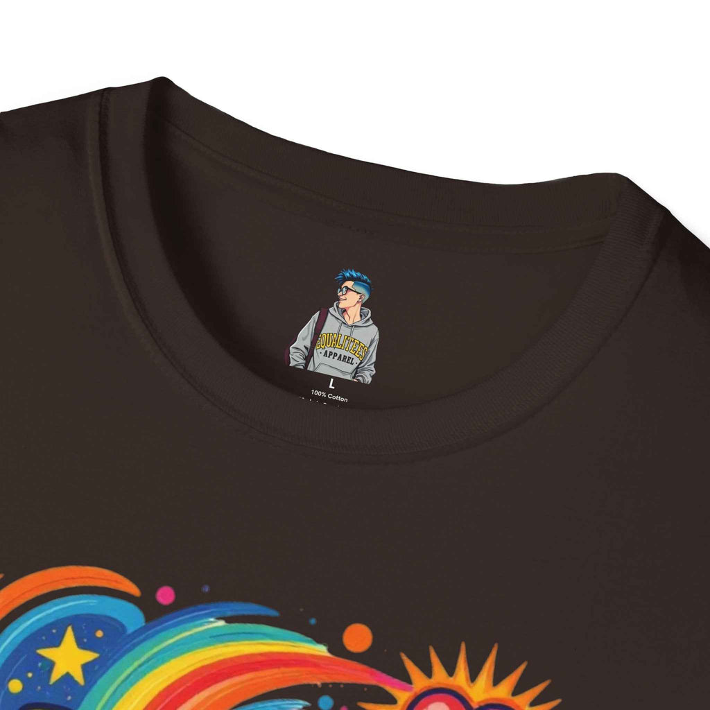 T-Shirt — "Love Is My Religion" Retro Rainbow Graphic Tee