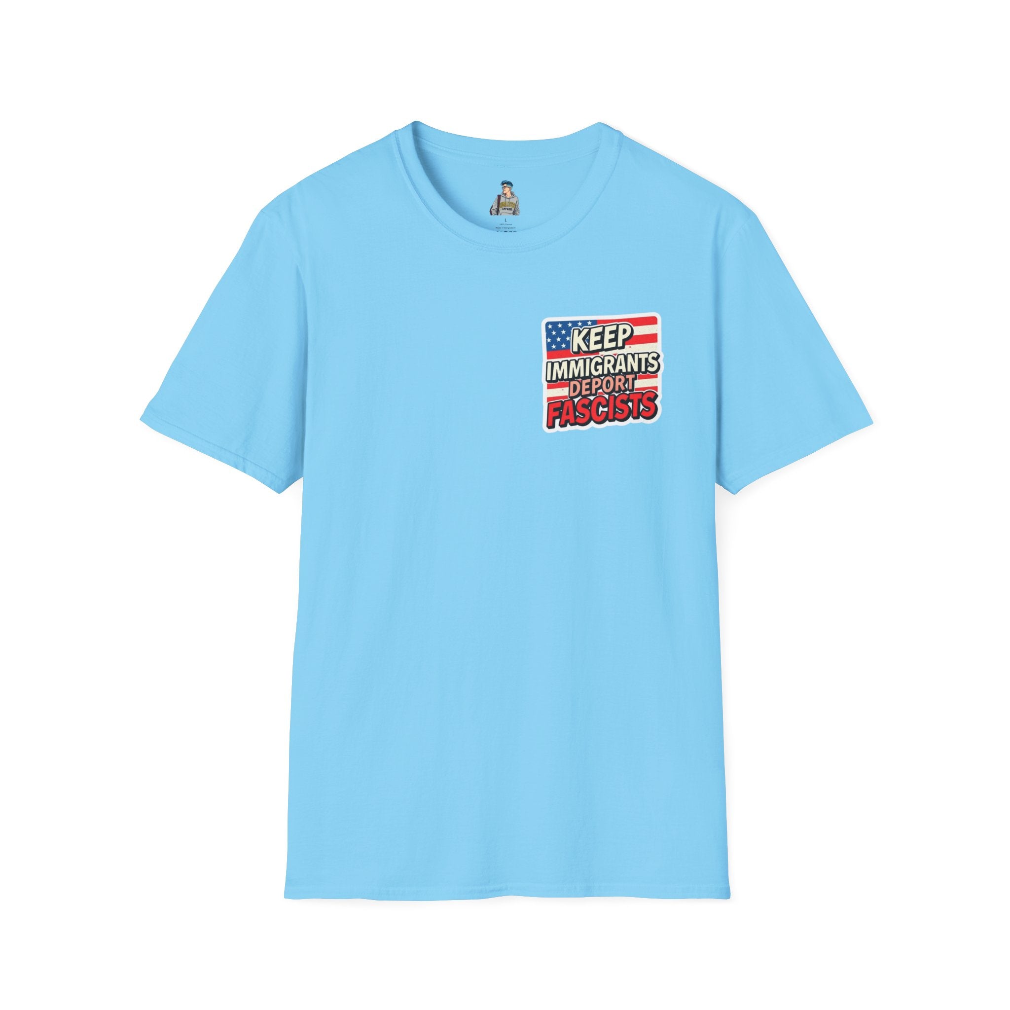 Keep Immigrants Deport Fascists Unisex Softstyle T-Shirt