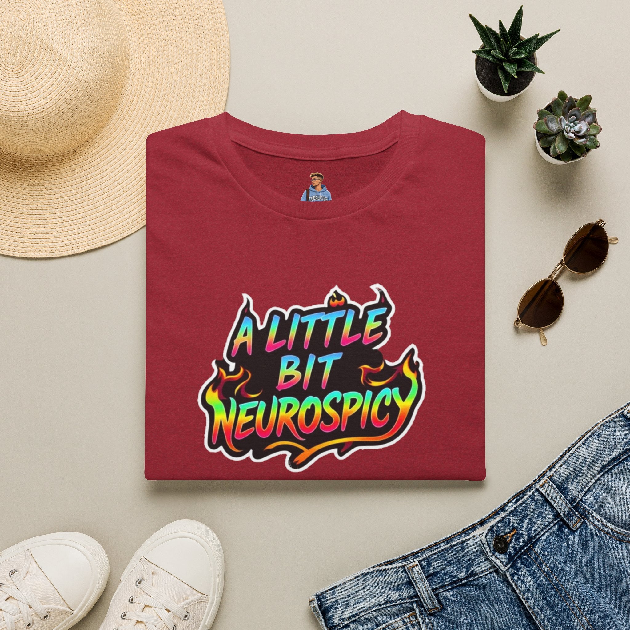 A Little Bit Neurospicy Unisex Softstyle T-Shirt - Fun & Quirky Graphic Tee for Neurodivergent Awareness