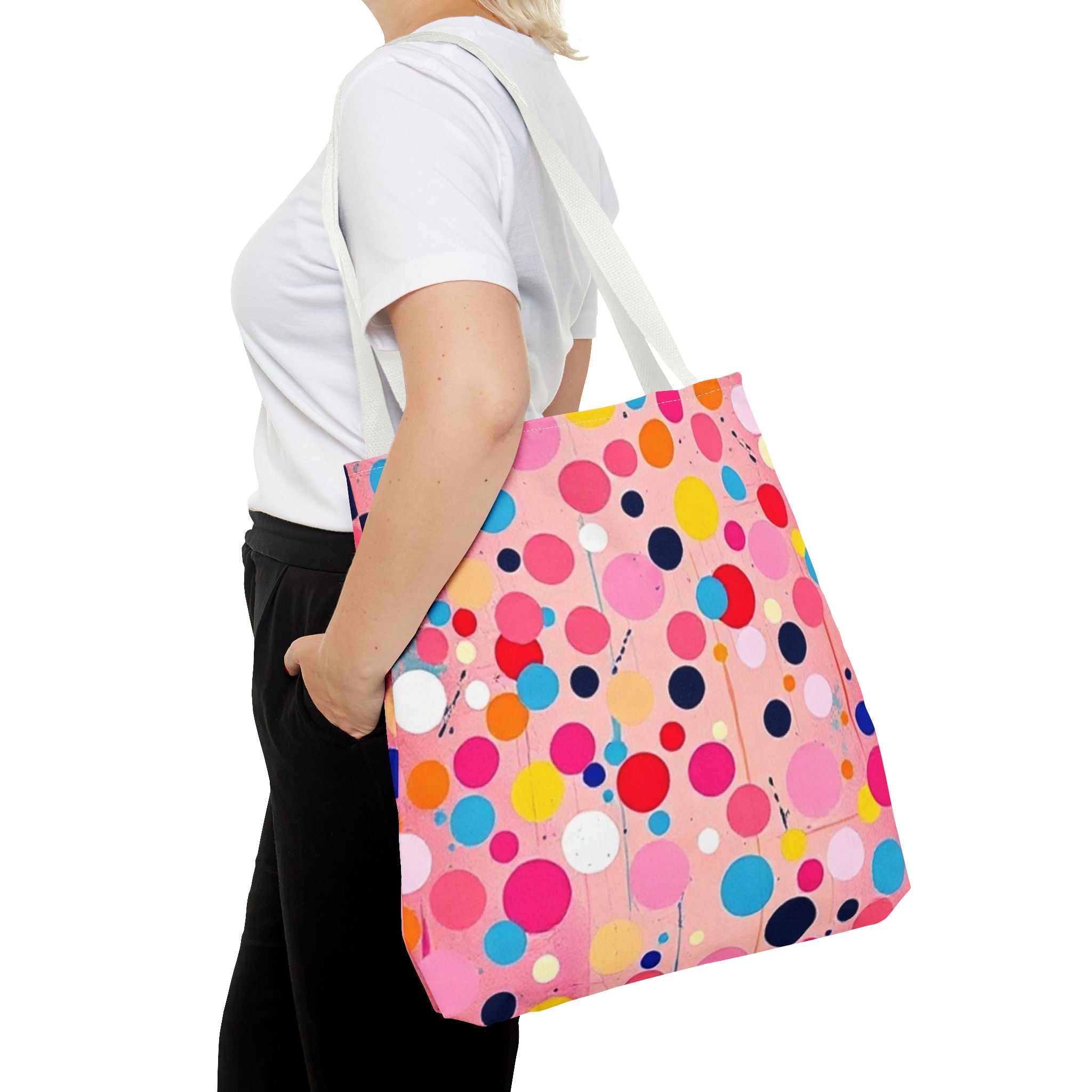 Dots and Drips over Pink Design - Tote Bag