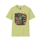 Statue of Liberty Stepping on MAGA American Flag T-Shirt — Patriotic USA Independence Day Tee