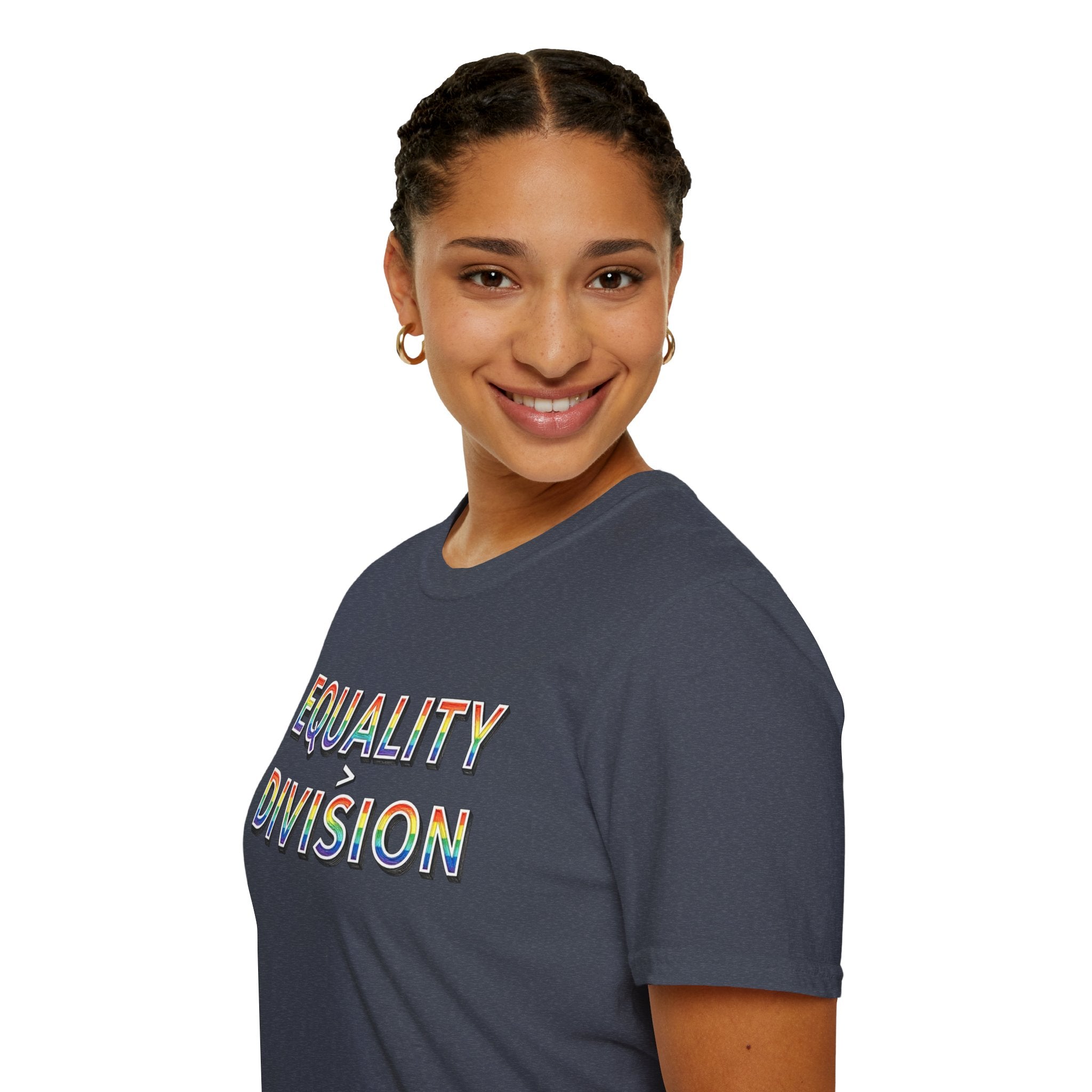 Equality is Greater Than Division T-Shirt — Rainbow Pride Graphic Tee